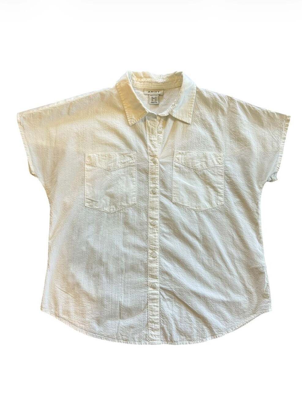 Ariat Women's Short Sleeve Button Down Textured Blouse